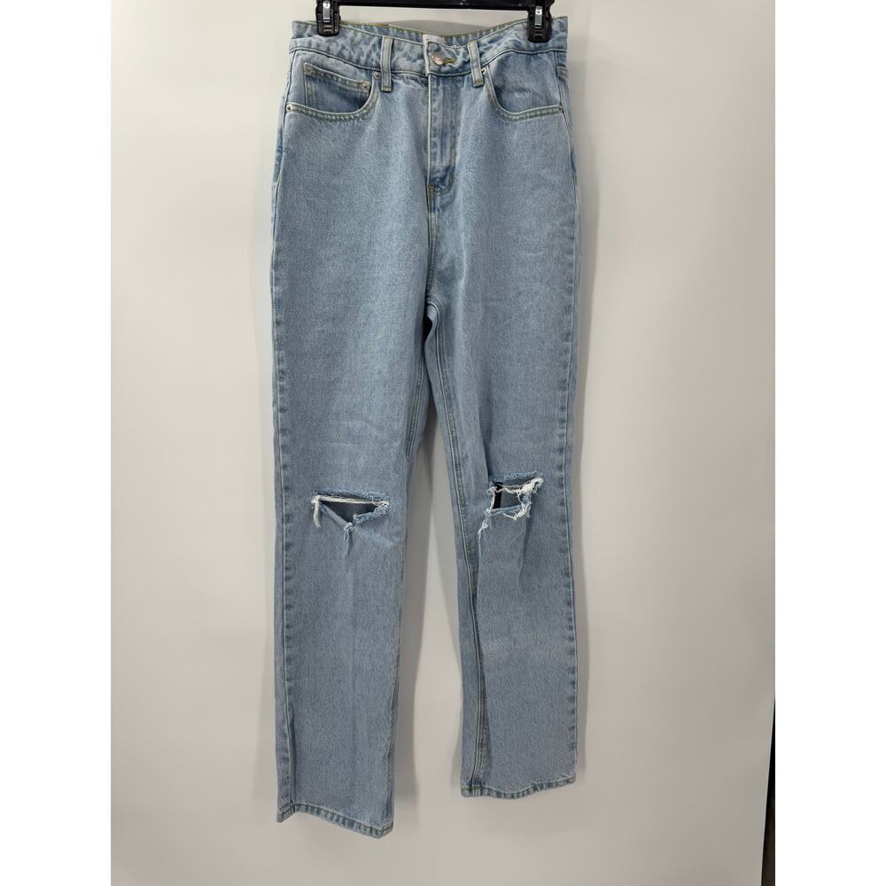 Princess Polly‎ Women’s Distressed Light Wash Jeans Size 6 – Trendy Fit